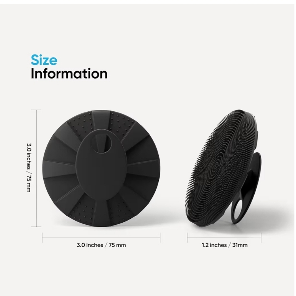 Black Silicone Body Scrubber - Picture 7 of 8